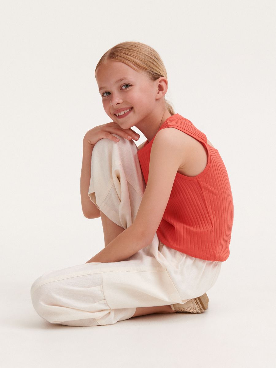 Stripe top - mandarine - RESERVED - 3