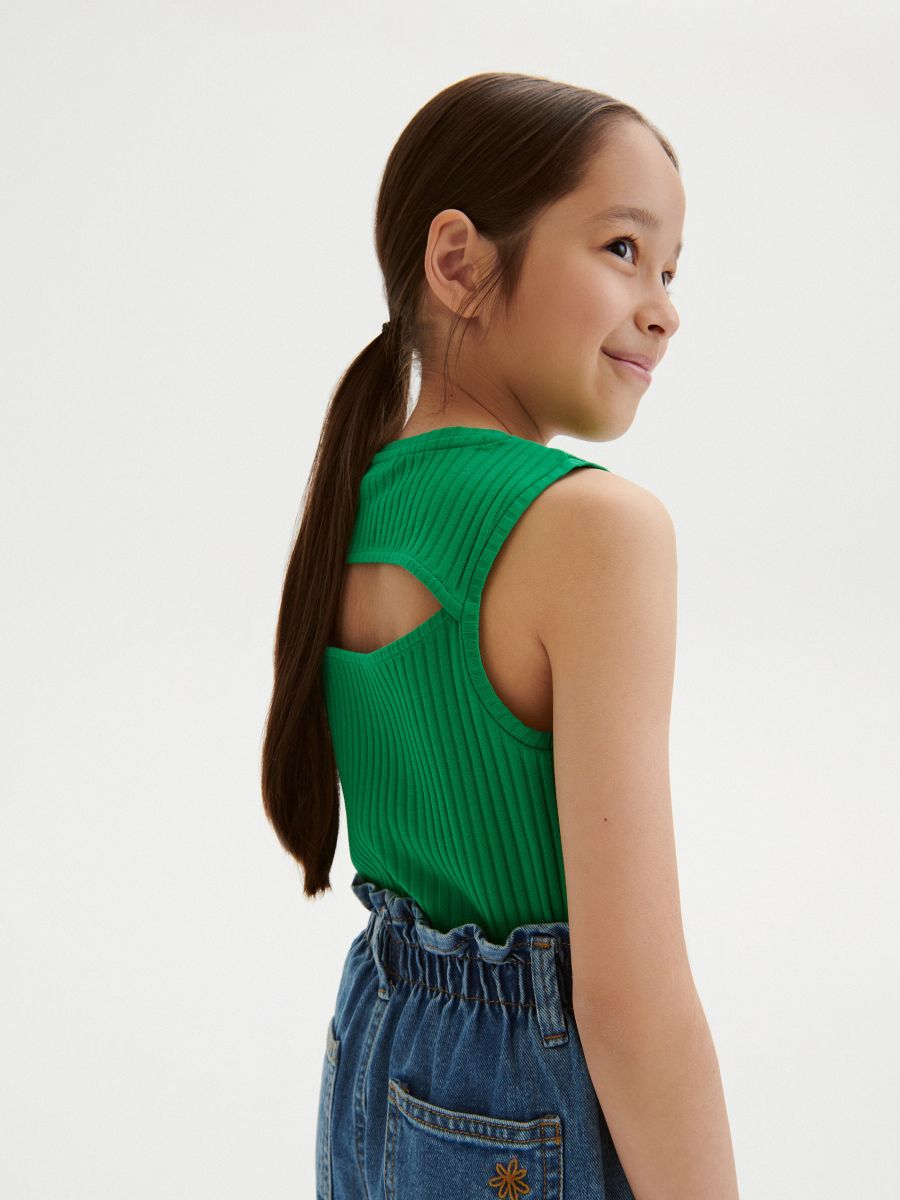 Stripe top - green - RESERVED - 2