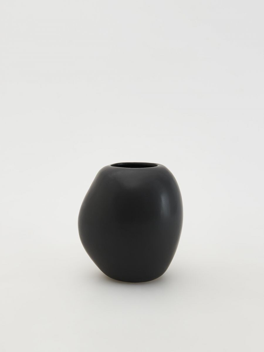 Unregelmäßig geformte Vase - schwarz - RESERVED