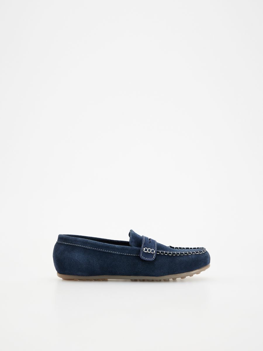 Loafer aus Leder - marineblau  - RESERVED