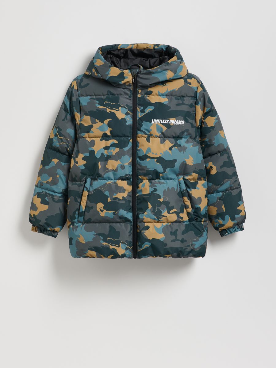 Hooded jacket - dark green - RESERVED