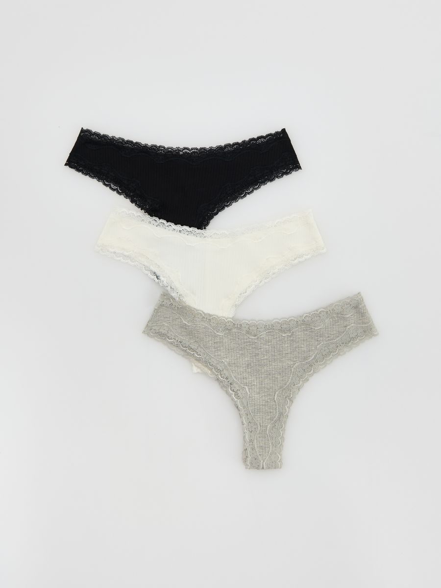 Majtki typu brazyliany 3 pack - czarny - RESERVED
