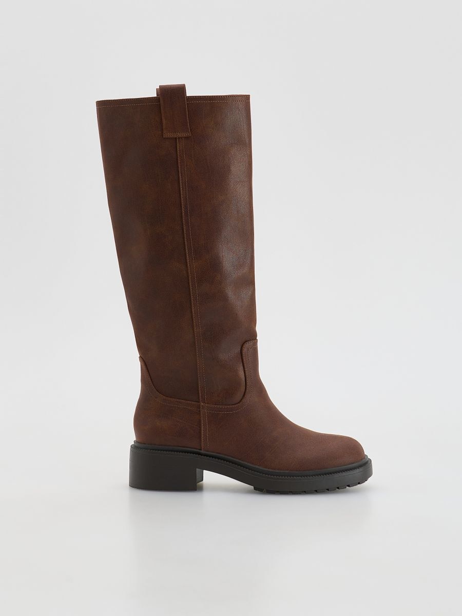 LADIES` BOOTS - dark brown - RESERVED