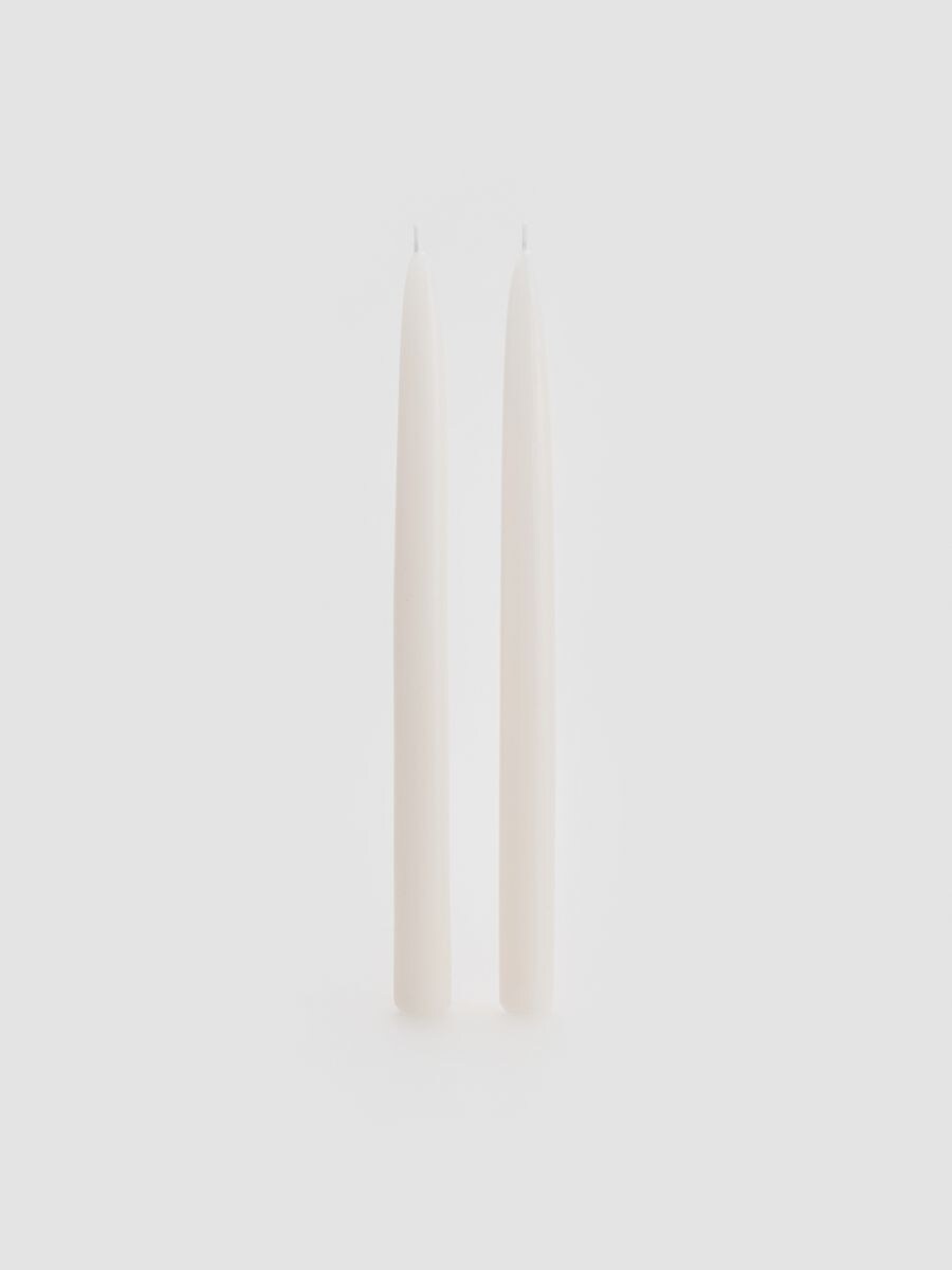 Konische Kerze, 2er-Pack - weiß - RESERVED - 2