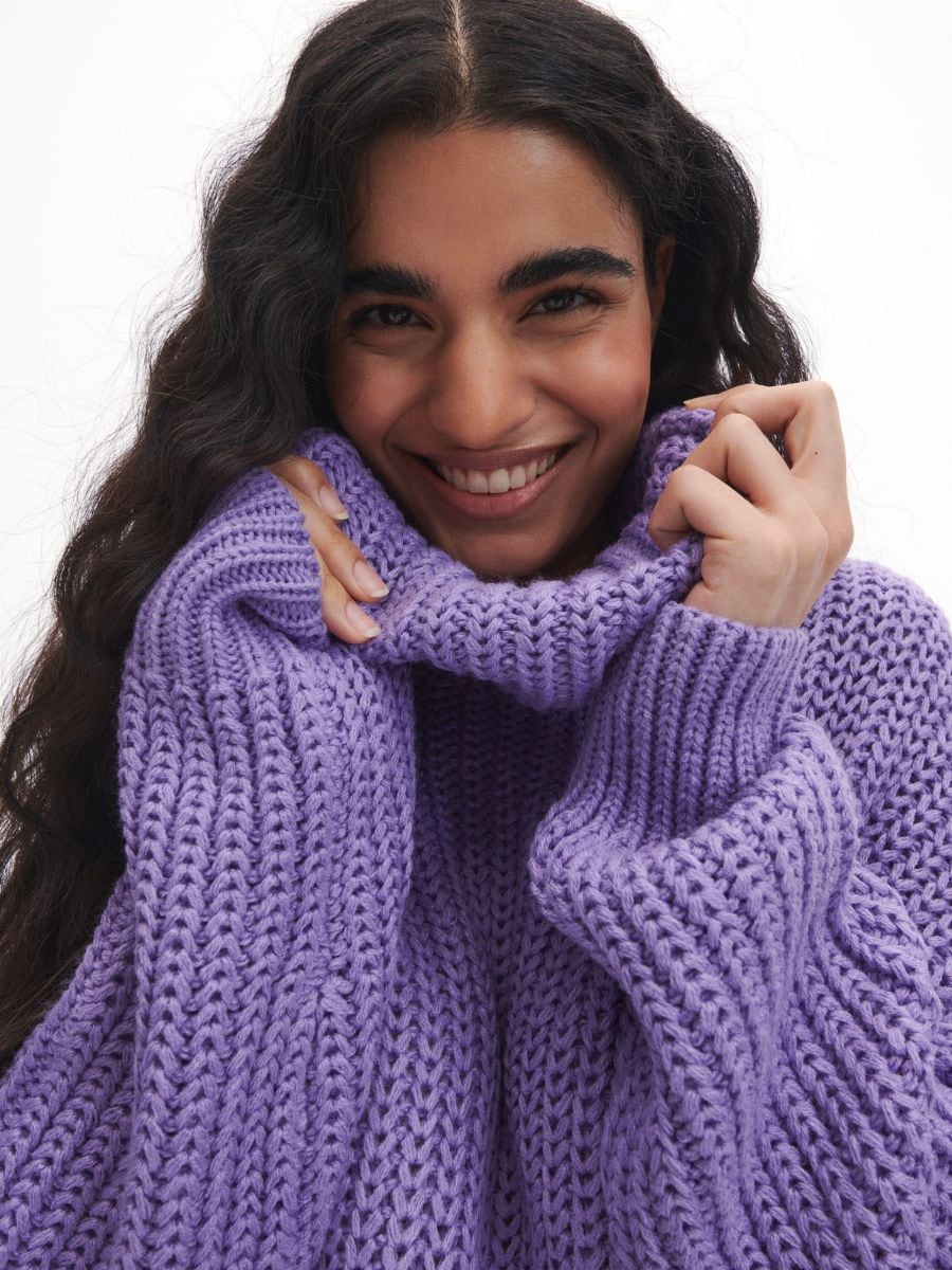 Rollkragenpullover - violett - RESERVED - 4