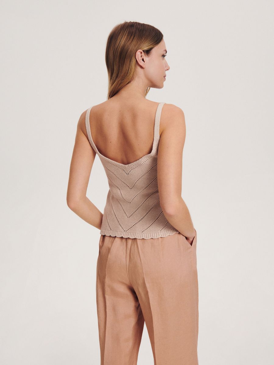 Knitted top - beige - RESERVED - 3
