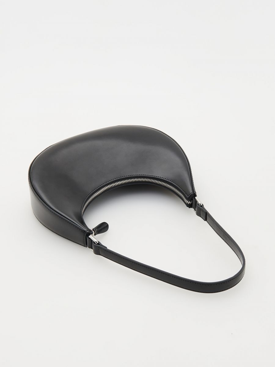 Schultertasche aus Leder - schwarz - RESERVED - 3