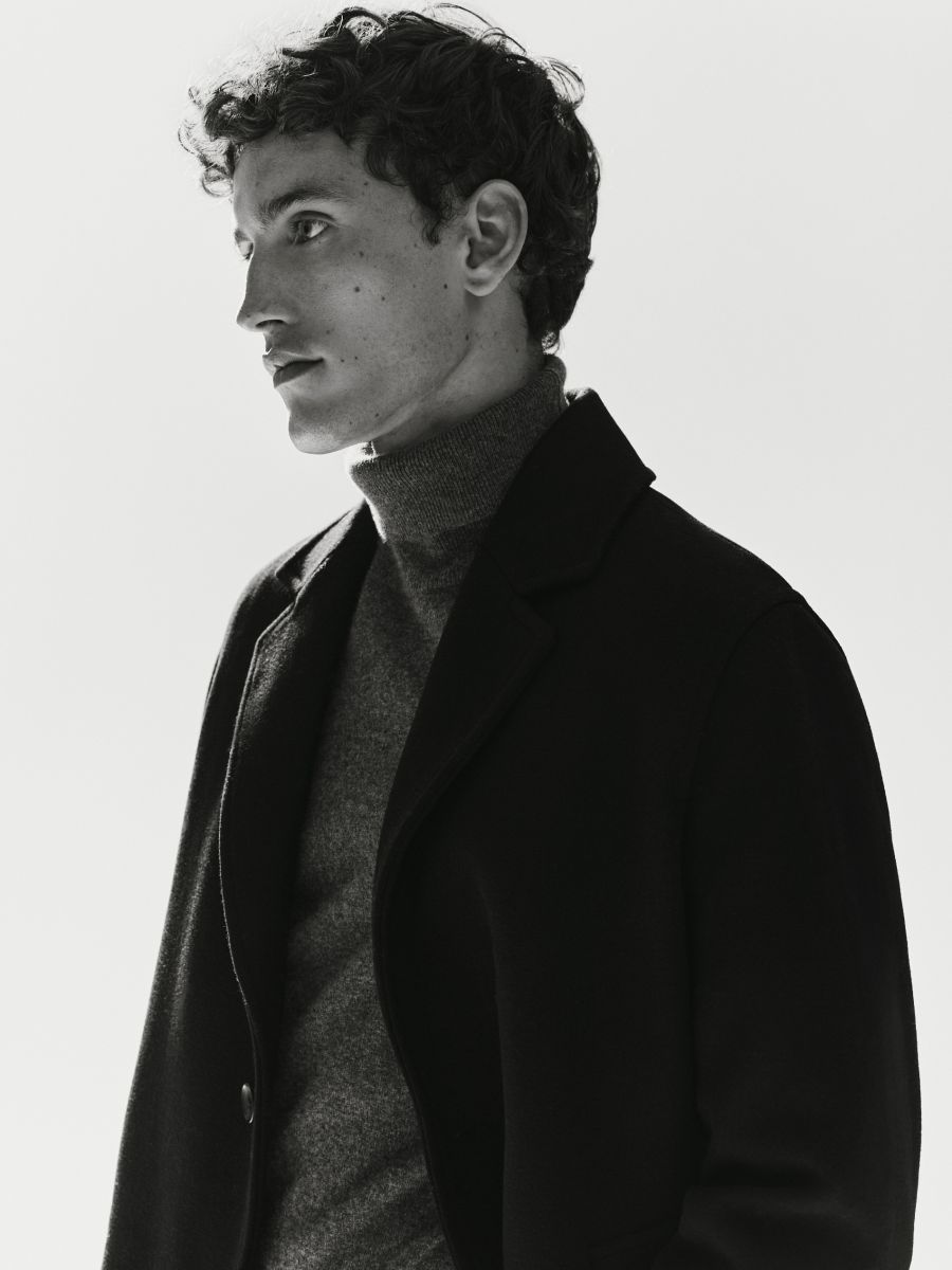 Turtleneck with cashmere blend - dark grey - RESERVED - 7