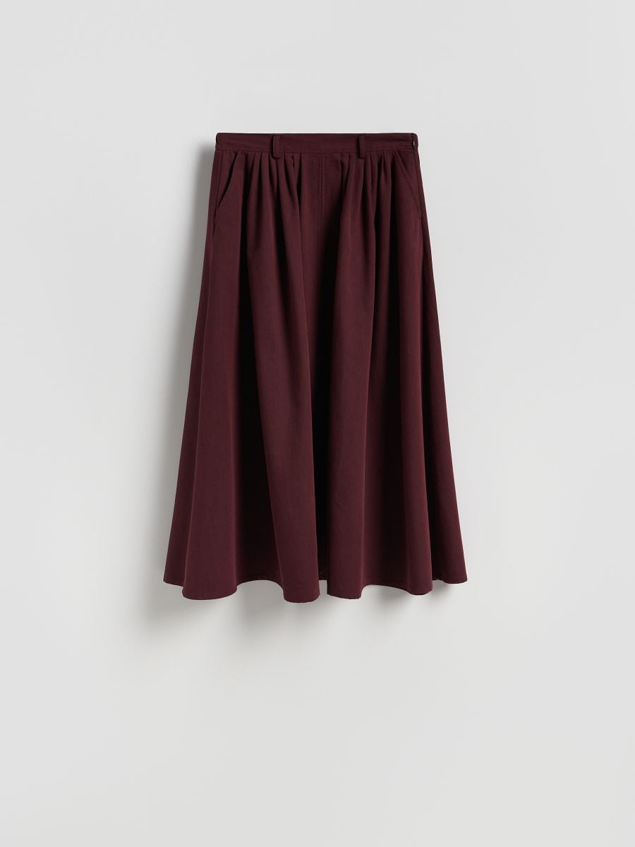 Lyocell rich midi skirt - mahogany - RESERVED