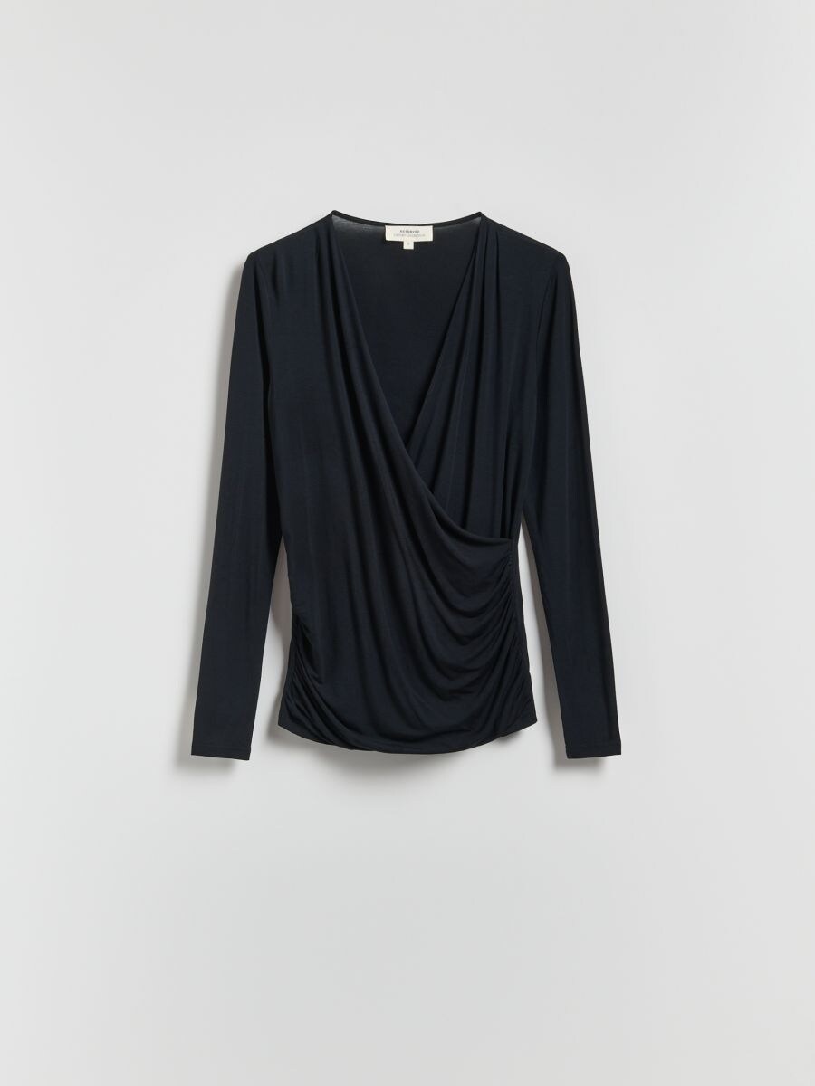 Modal rich top - black - RESERVED