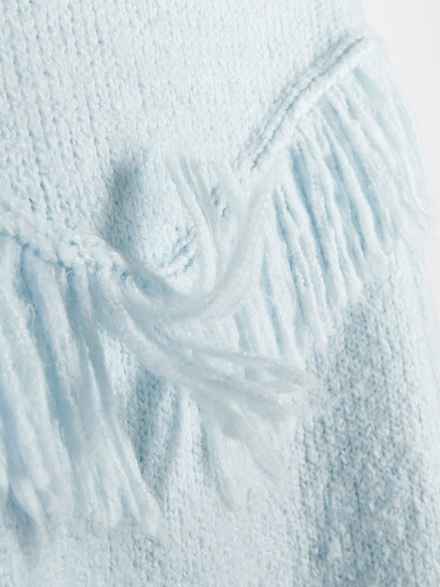 Jumper with fringes - pale blue - RESERVED - 2
