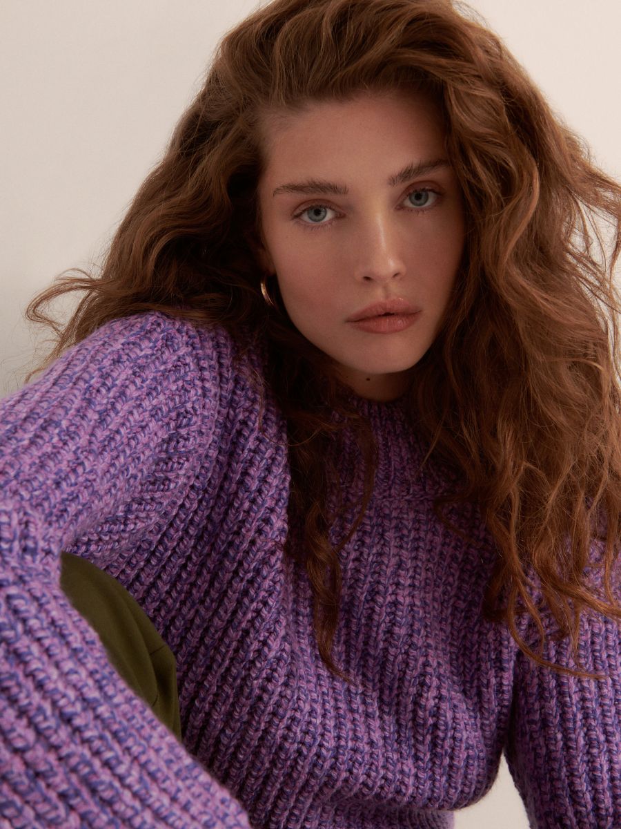 Oversized cropped jumper - multicolor - RESERVED - 3