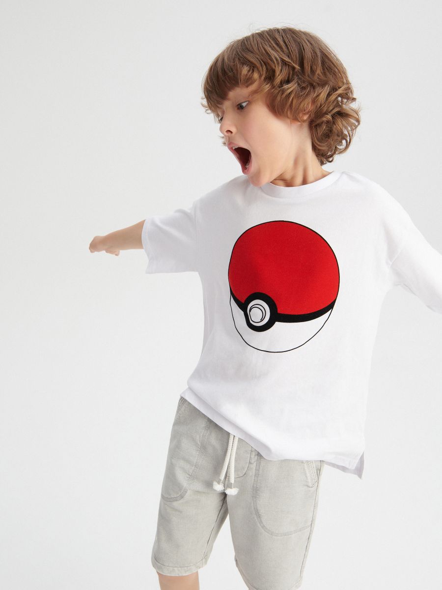 Tricou cu imprimeu Pokémon - alb - RESERVED