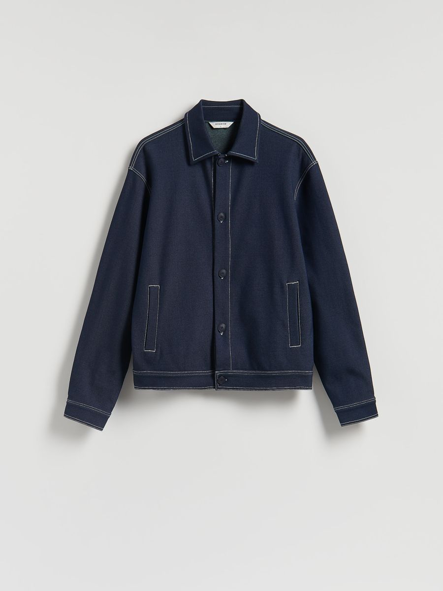 Jacket with print - navy - RESERVED