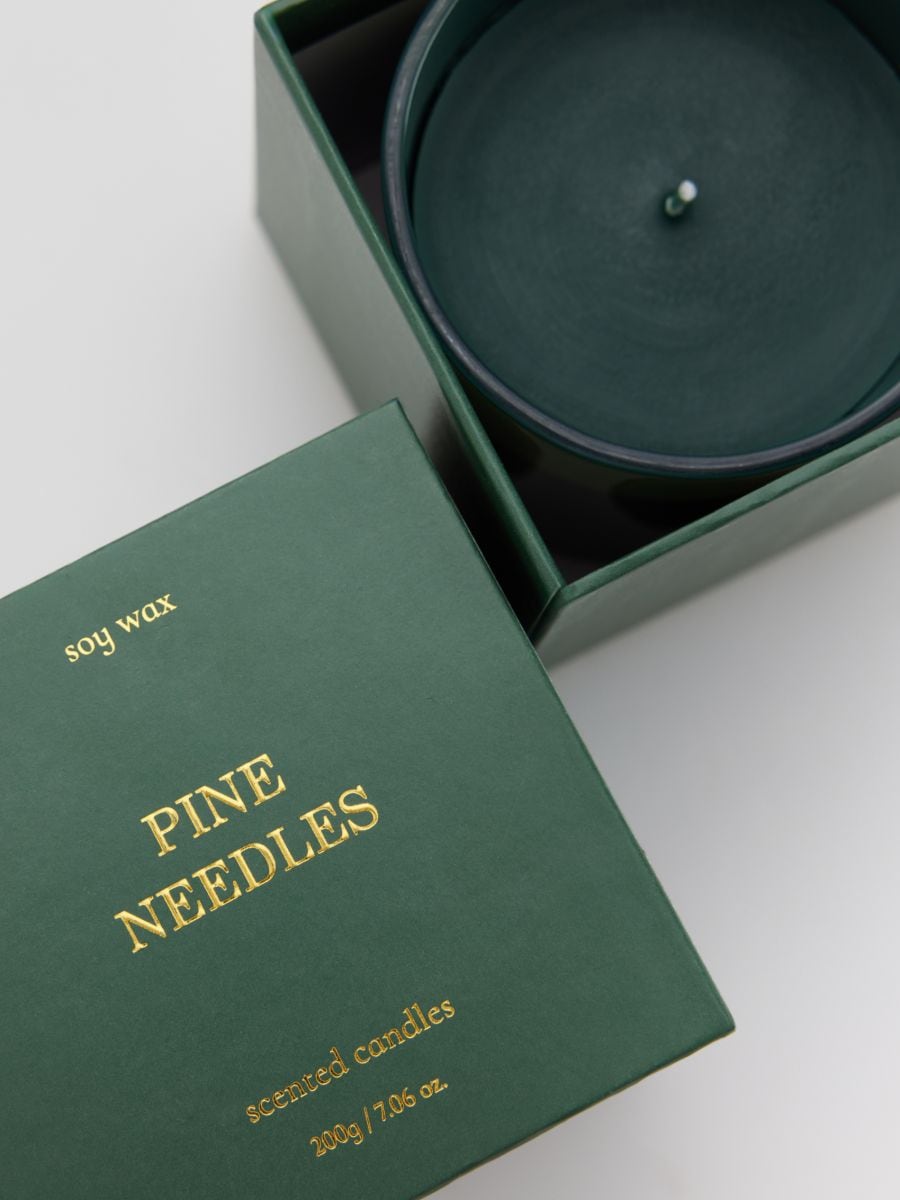Pine Needles scented candle - dark green - RESERVED - 2