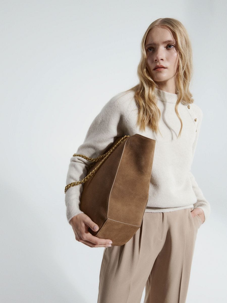 Jumper with decorative buttons - nude - RESERVED - 2