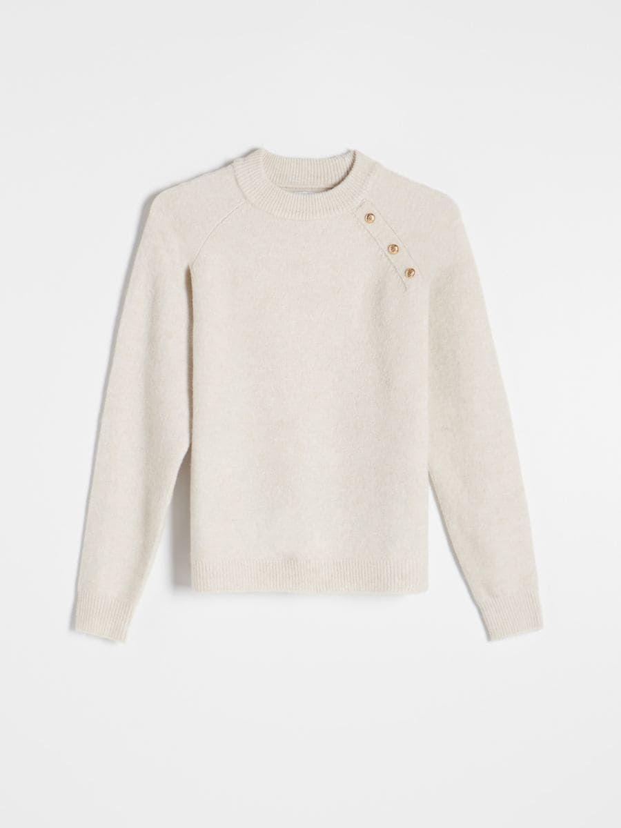 Jumper with decorative buttons - nude - RESERVED - 5