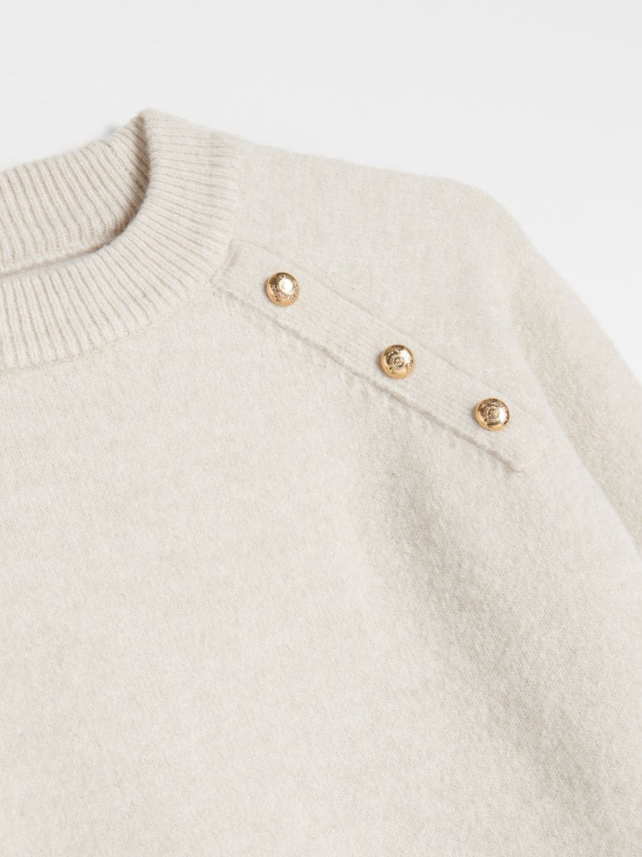 Jumper with decorative buttons - nude - RESERVED - 6