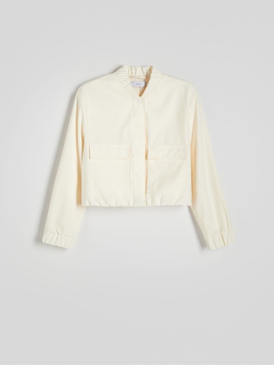 Bomber jacket with pockets - cream - RESERVED - 5