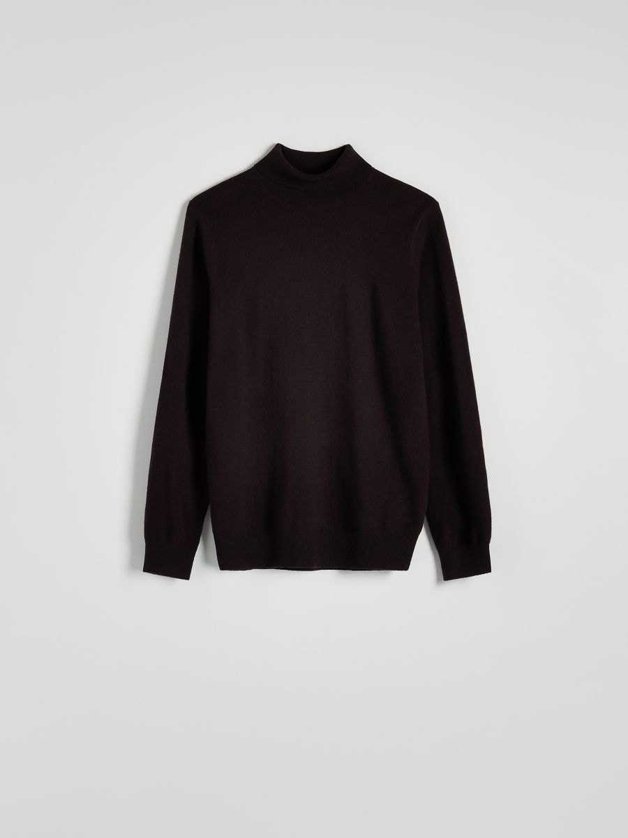 Merino wool turtleneck - dark brown - RESERVED - 5