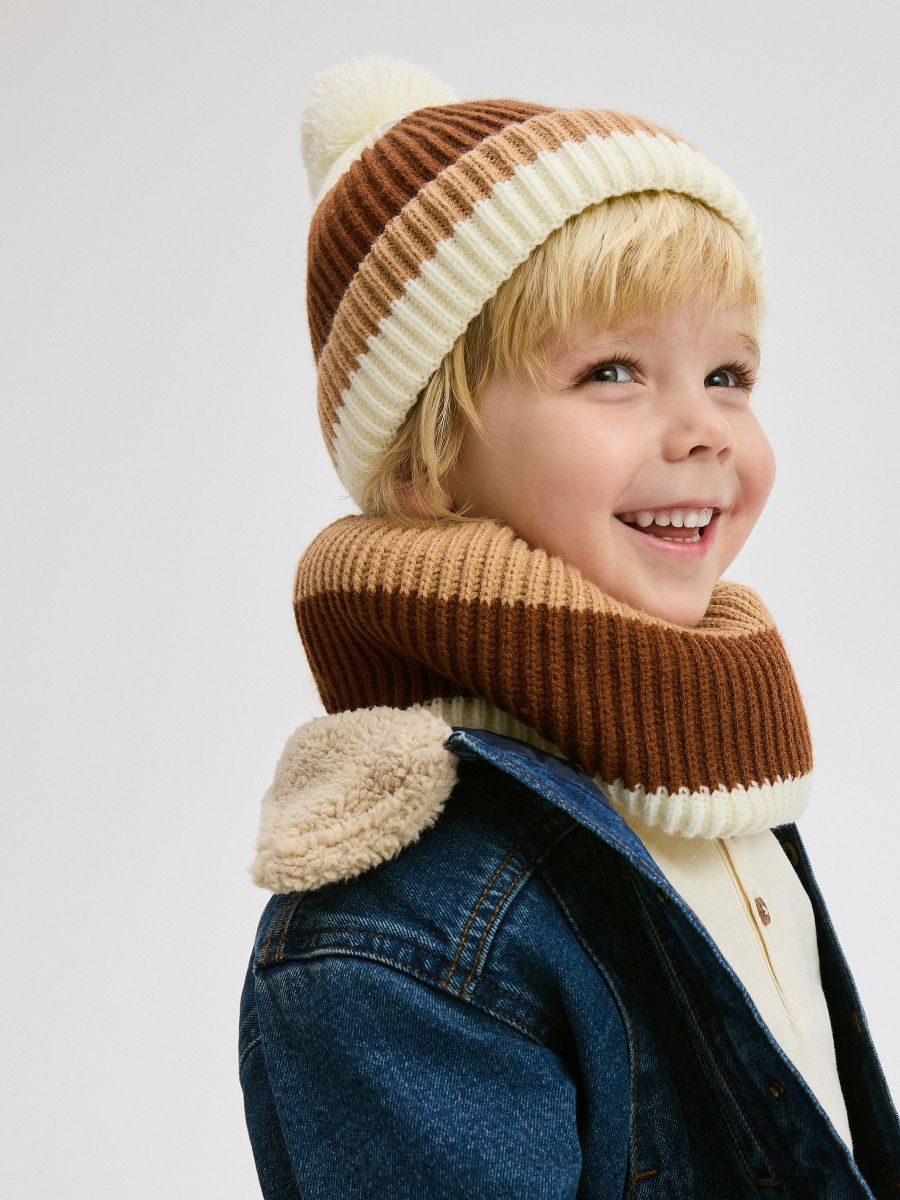 Snood with fleece lining - nude - RESERVED - 3