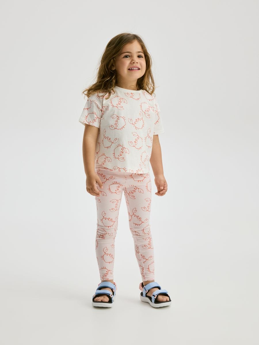 T-shirt with an asymmetrical bottom - cream - RESERVED - 3