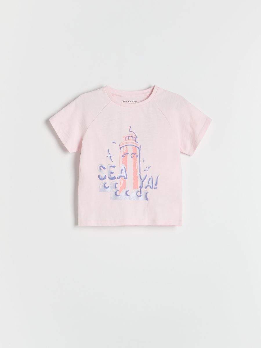 T-shirt with raised print - pastel pink - RESERVED - 2