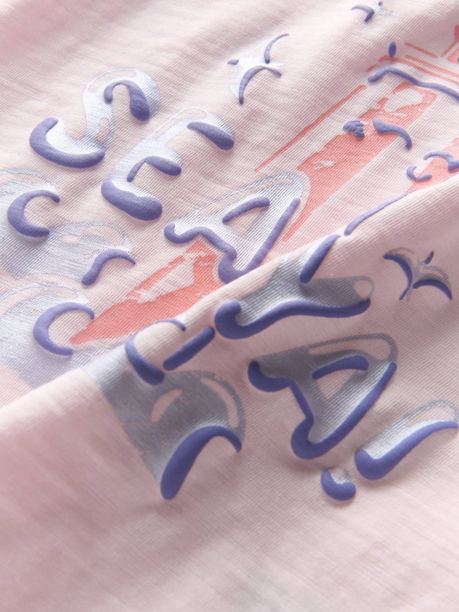 T-shirt with raised print - pastel pink - RESERVED - 3