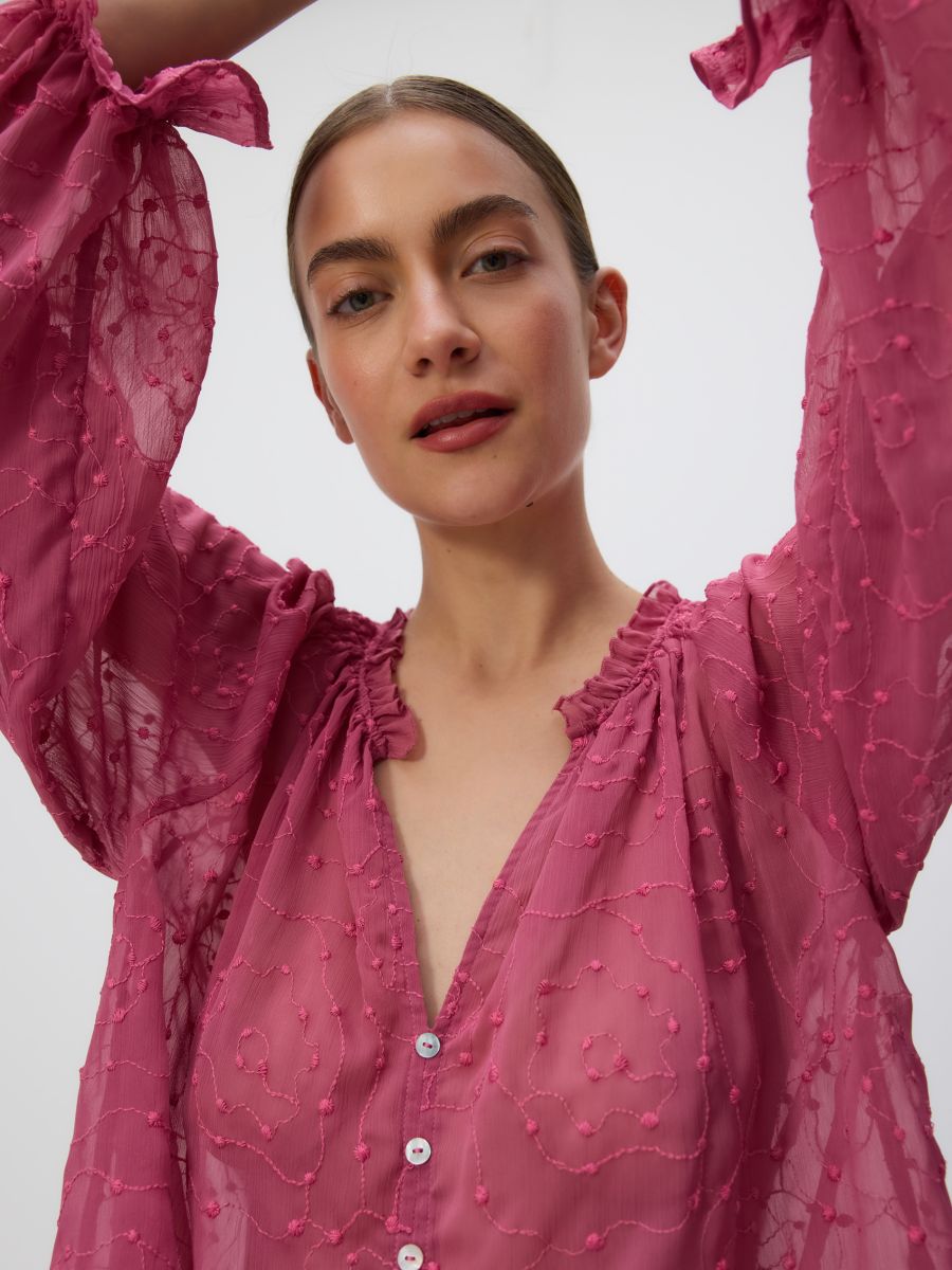 Top with frills - pastel pink - RESERVED - 5