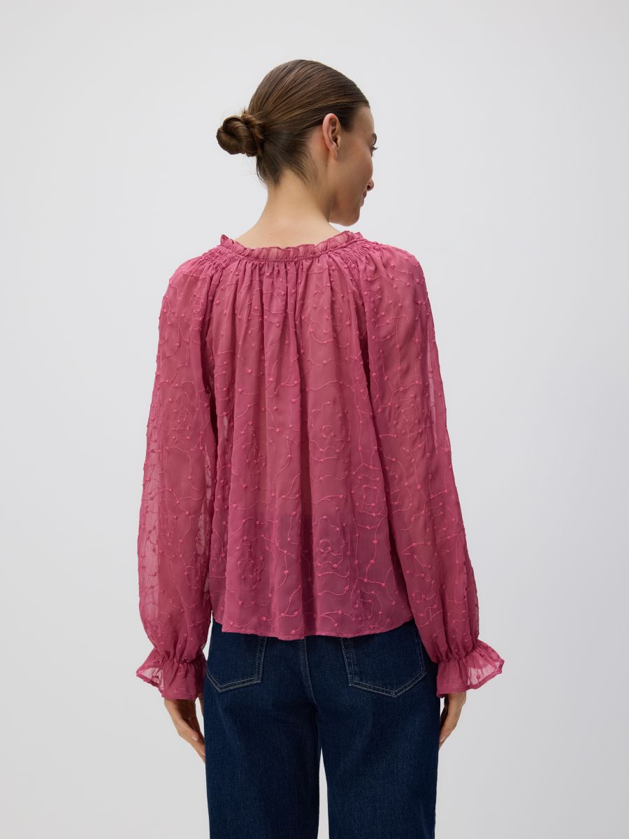 Top with frills - pastel pink - RESERVED - 2