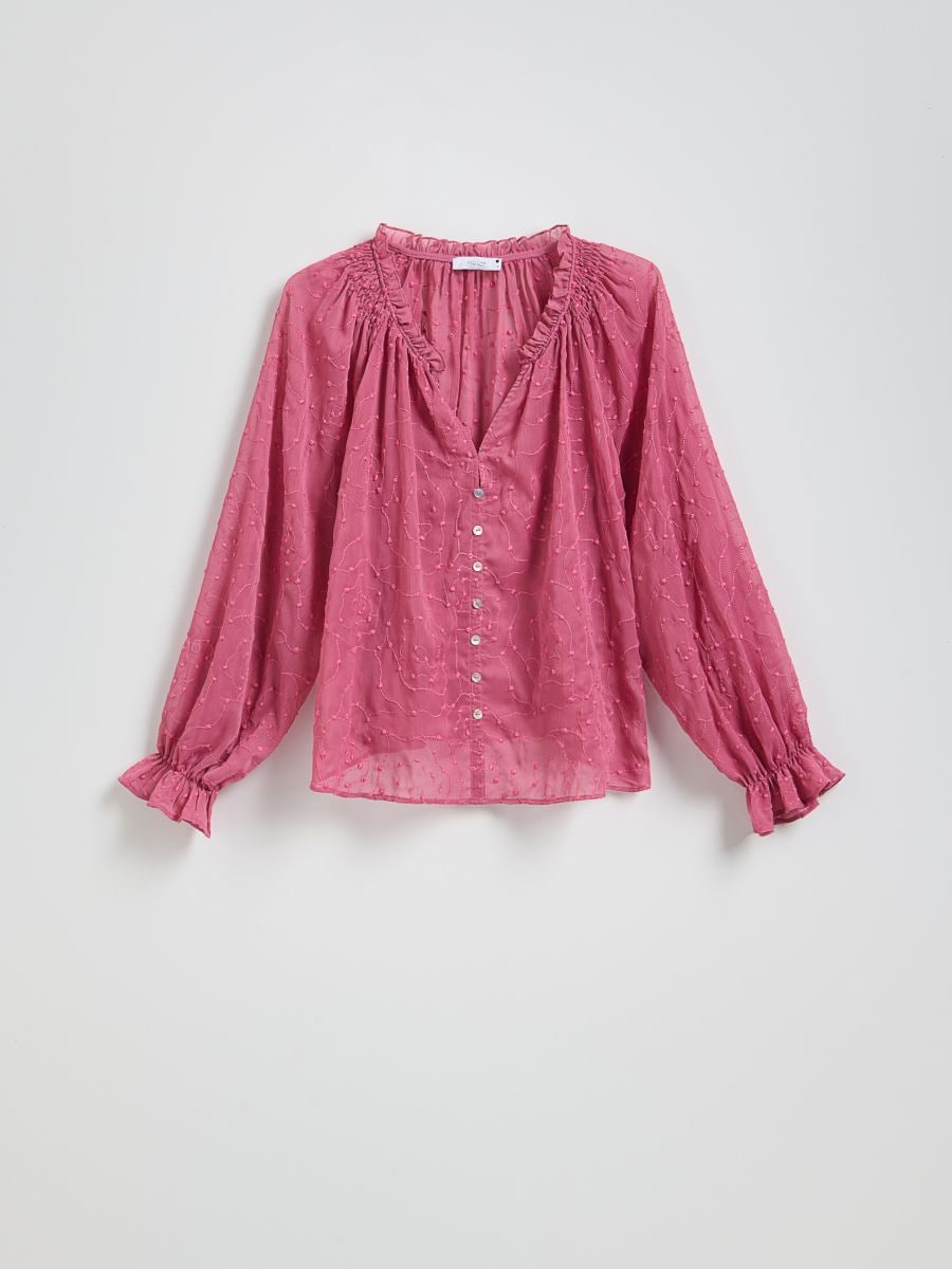 Top with frills - pastel pink - RESERVED - 6