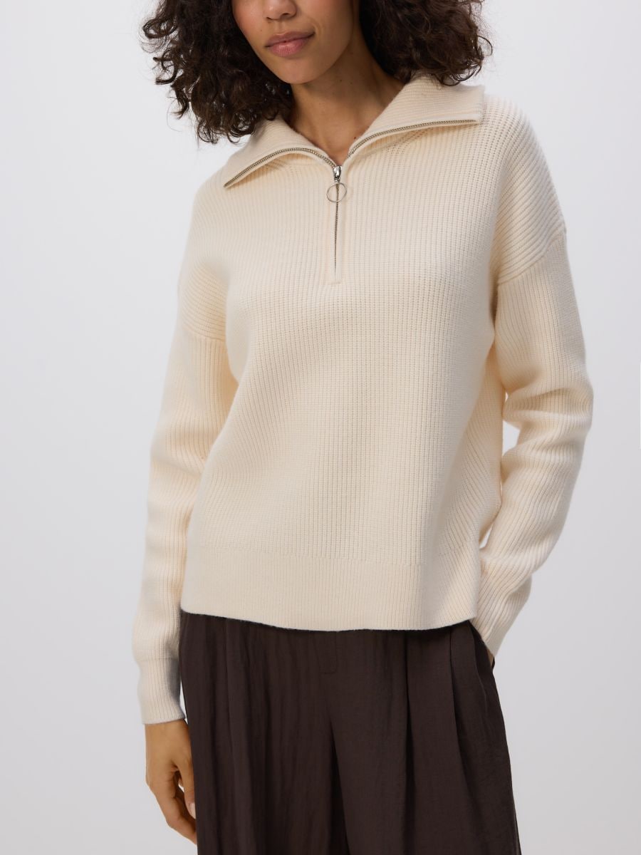Viscose blend jumper - nude - RESERVED