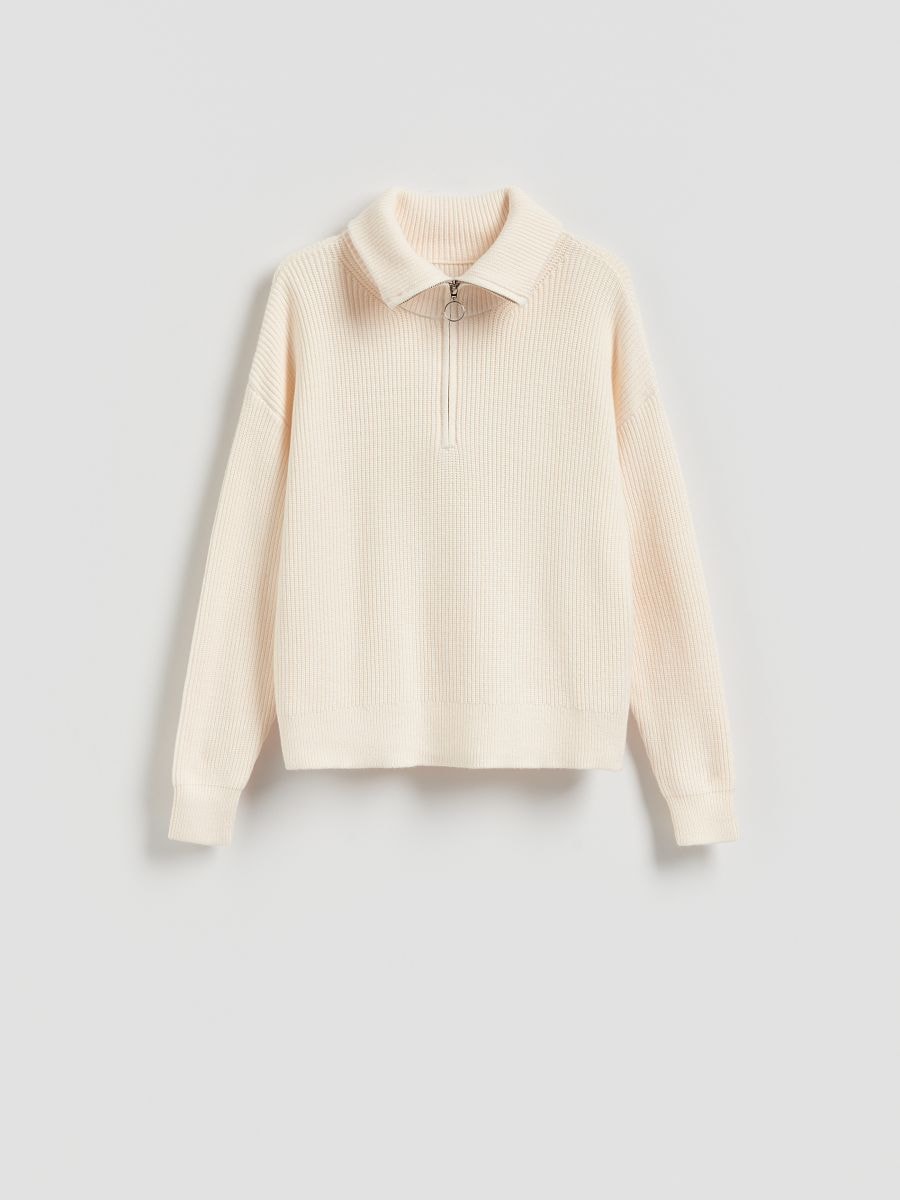 Pullover mit hohem Viskoseanteil - beige - RESERVED