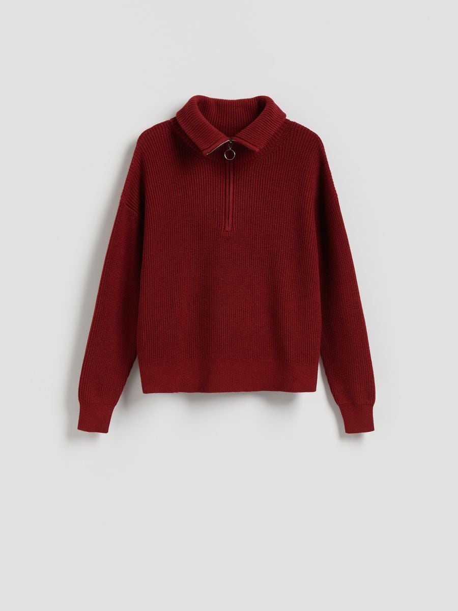 Pullover mit hohem Viskoseanteil - karminrot - RESERVED