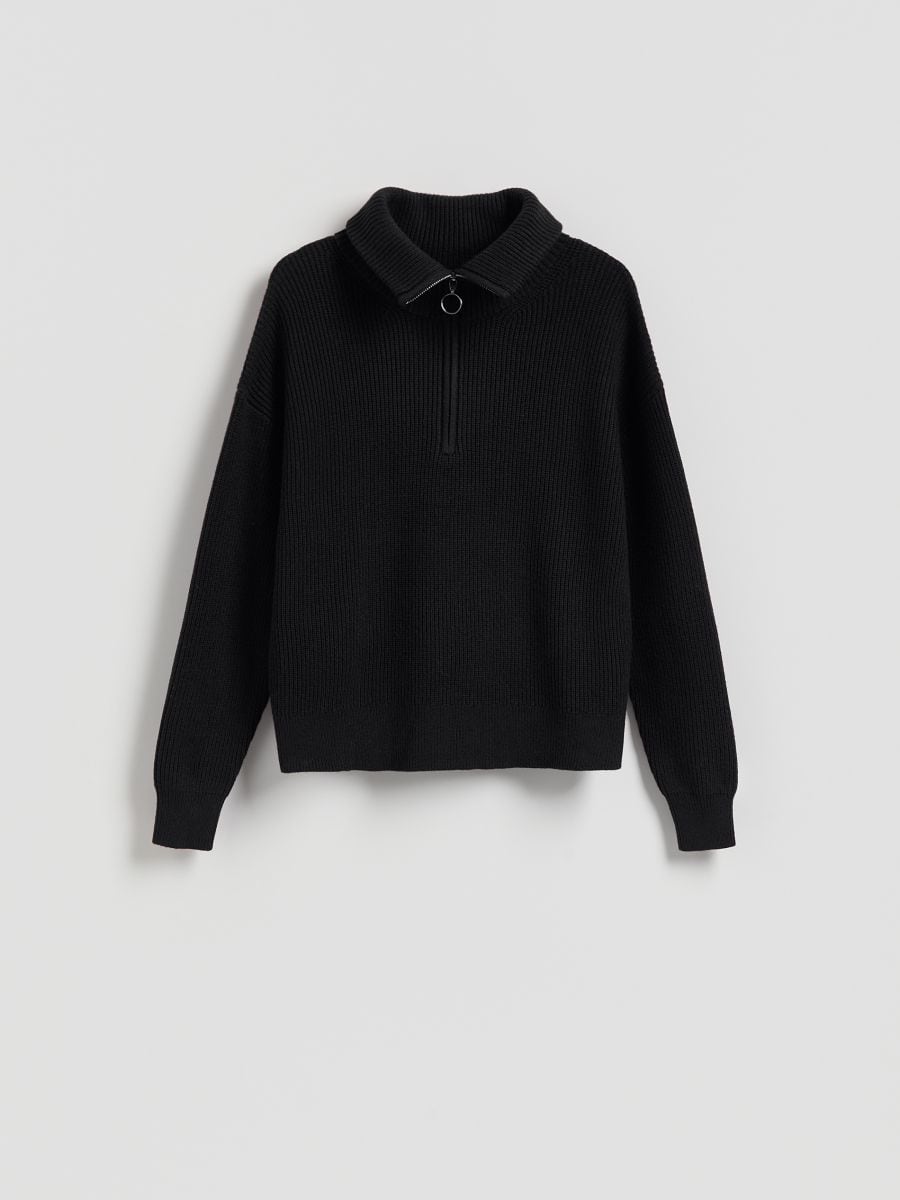 Pullover mit hohem Viskoseanteil - schwarz - RESERVED