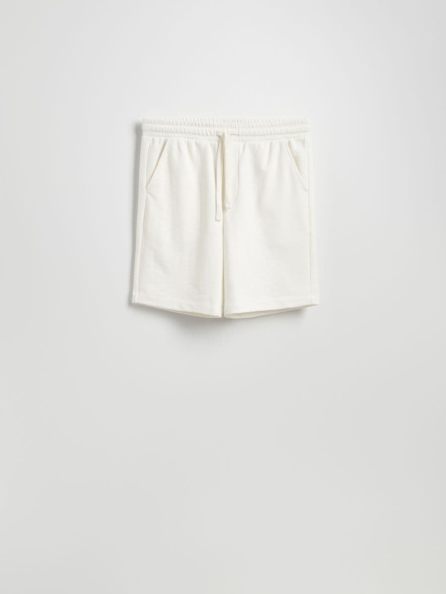 Regular fit sweat shorts - cream - RESERVED - 6