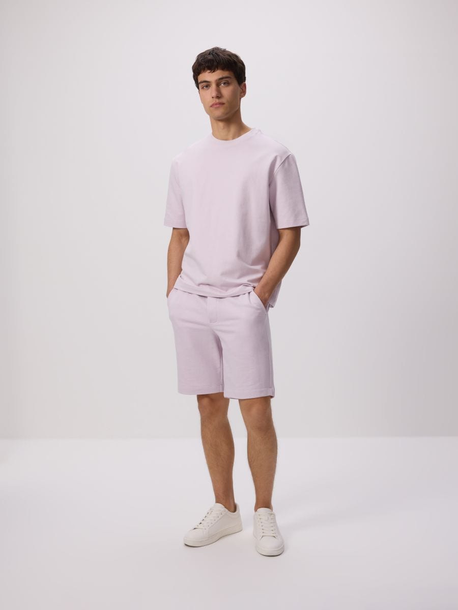 Regular fit sweat shorts - lavender - RESERVED - 3