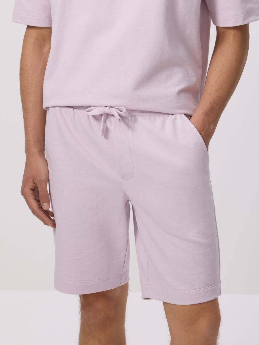 Regular fit sweat shorts - lavender - RESERVED