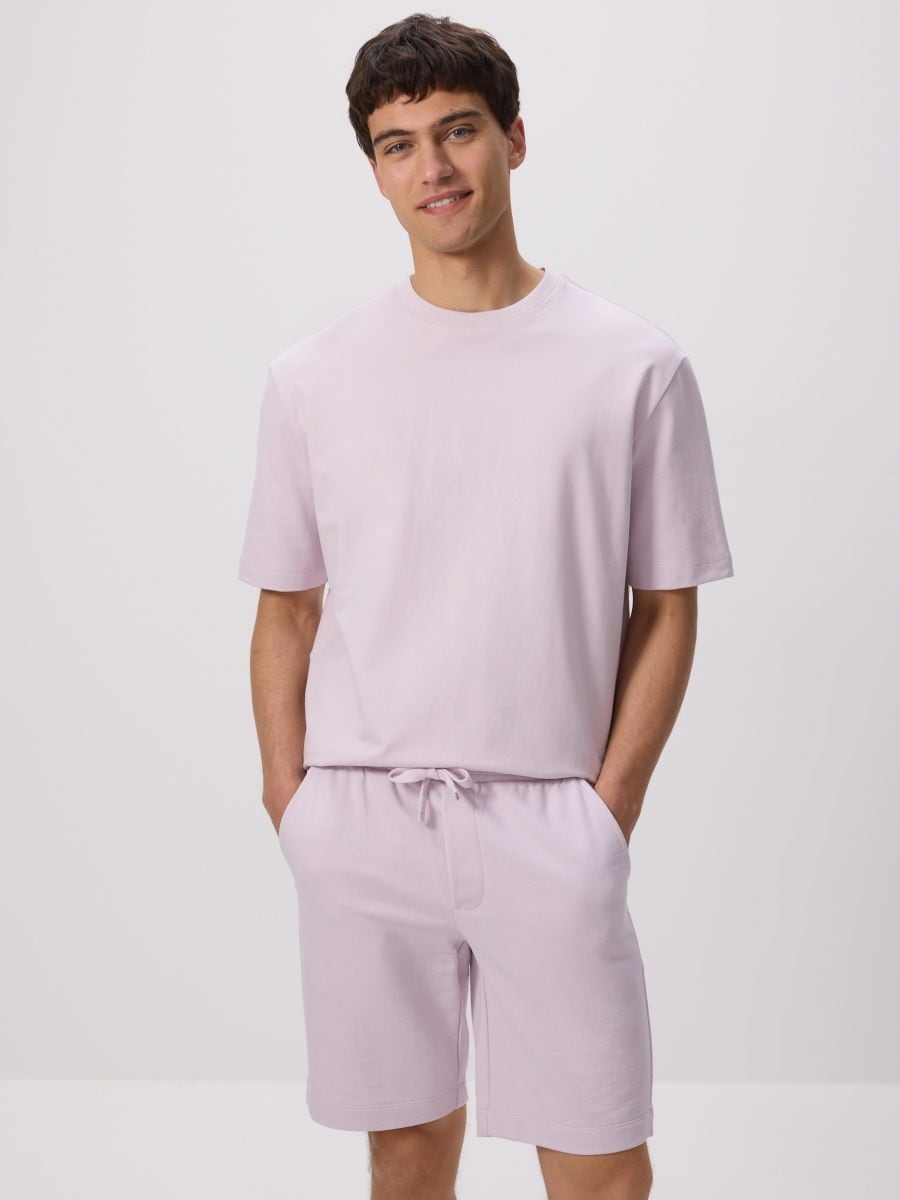 Regular fit sweat shorts - lavender - RESERVED - 4