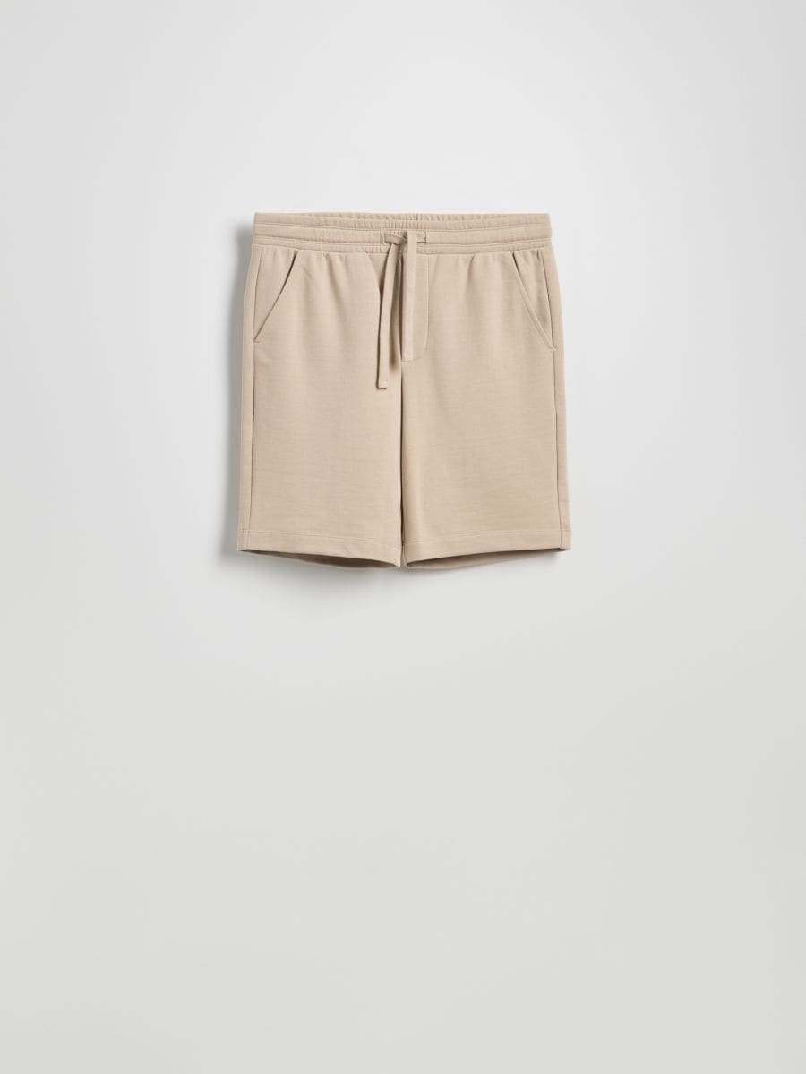 Regular fit sweat shorts - beige - RESERVED - 3