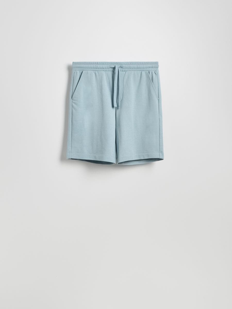 Regular fit sweat shorts - teal green - RESERVED - 4
