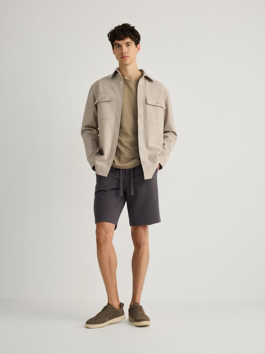 Regular fit sweat shorts - dark grey - RESERVED - 3