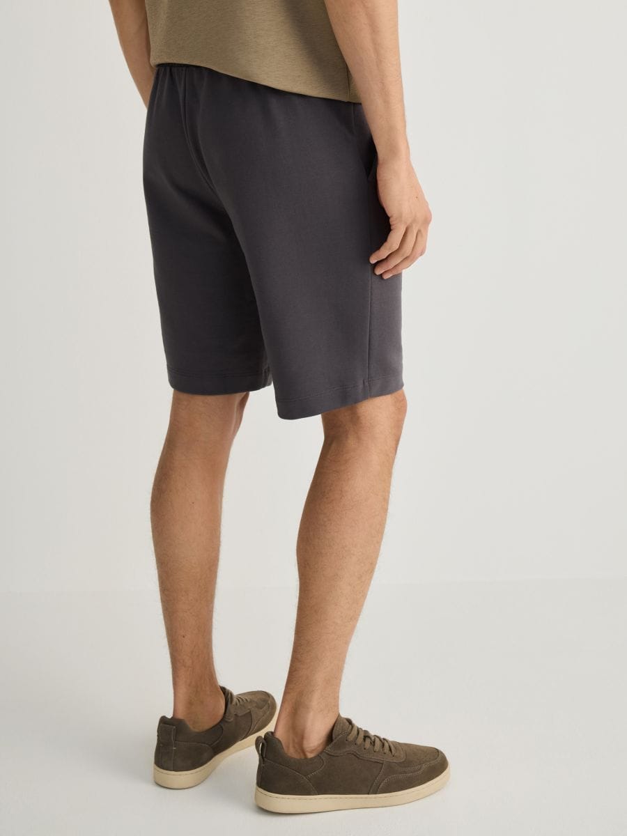 Regular fit sweat shorts - dark grey - RESERVED - 2