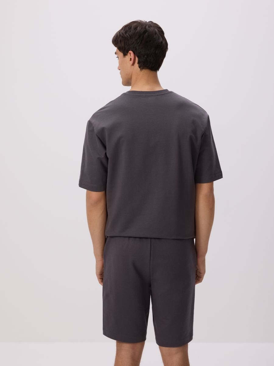 Regular fit sweat shorts - dark grey - RESERVED - 3