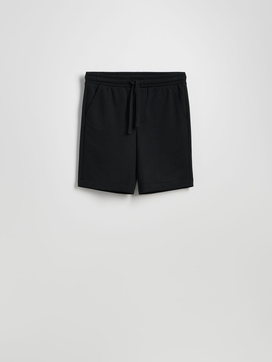 Regular fit sweat shorts - black - RESERVED - 4