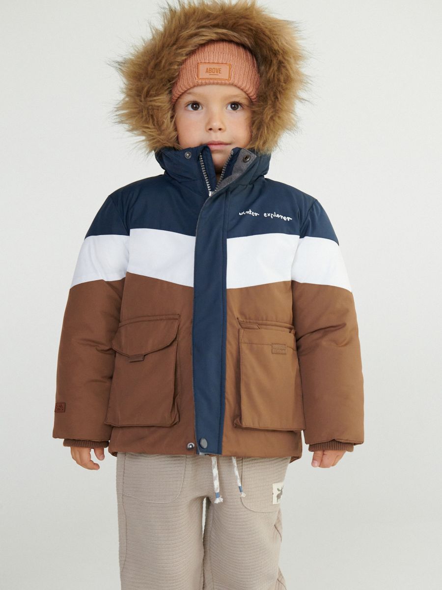 Insulated jacket with hood Color navy - RESERVED - 3825N-59X