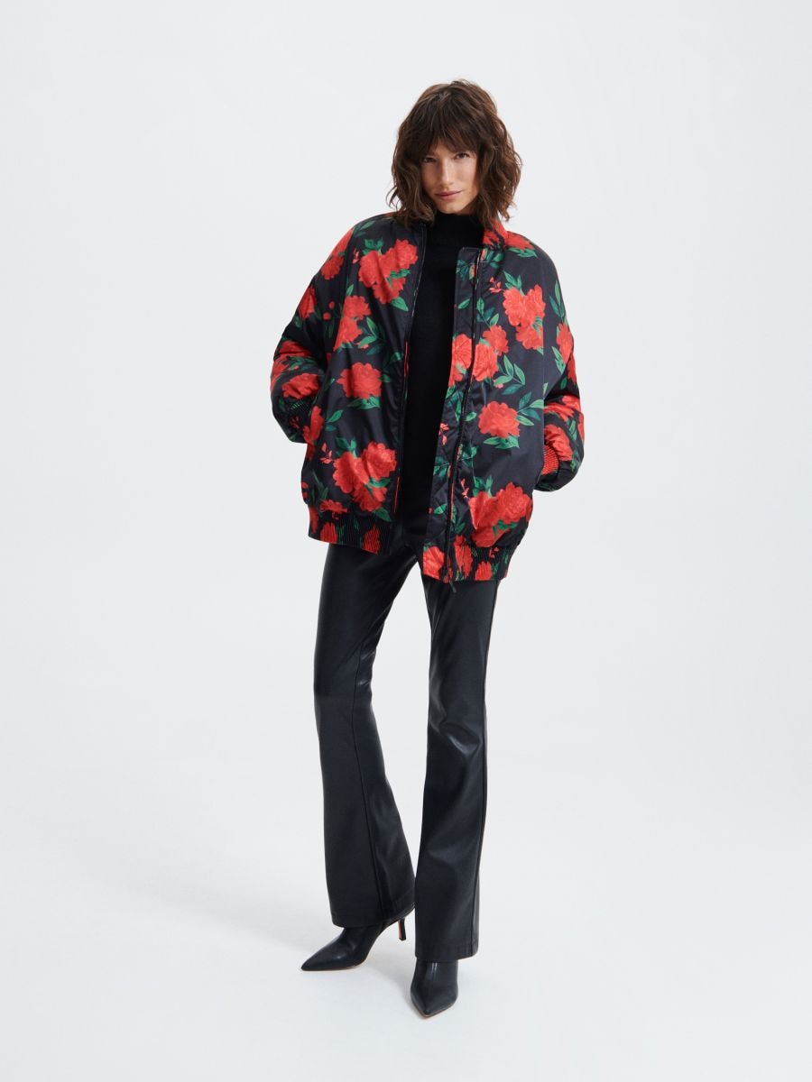 Sweater with standing collar - black - RESERVED - 4