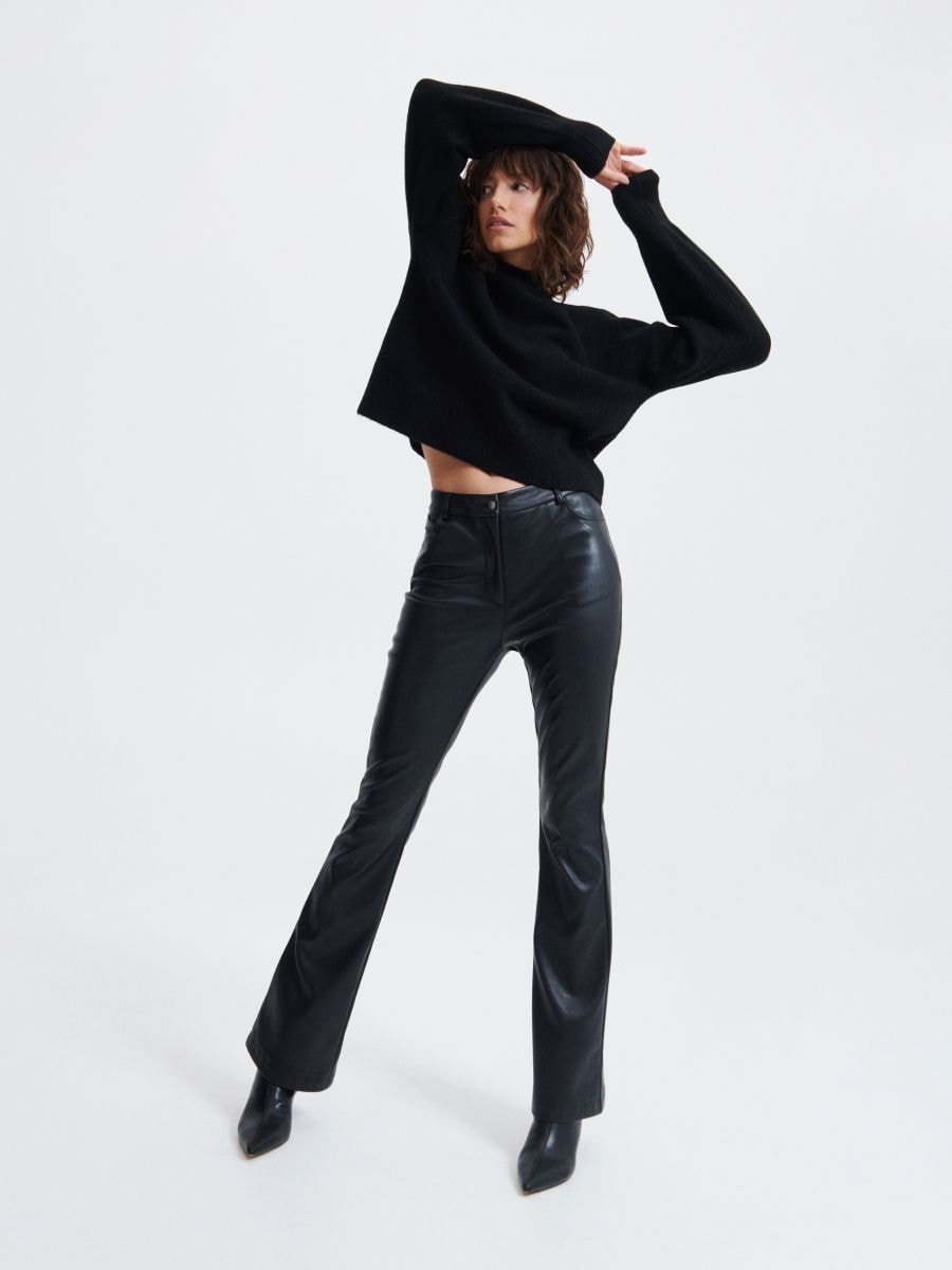 Sweater with standing collar - black - RESERVED - 2