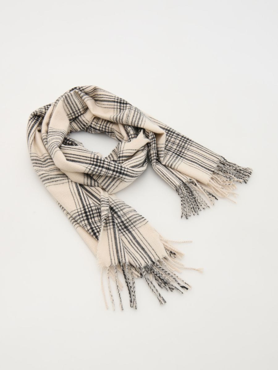 Check scarf - cream - RESERVED - 3