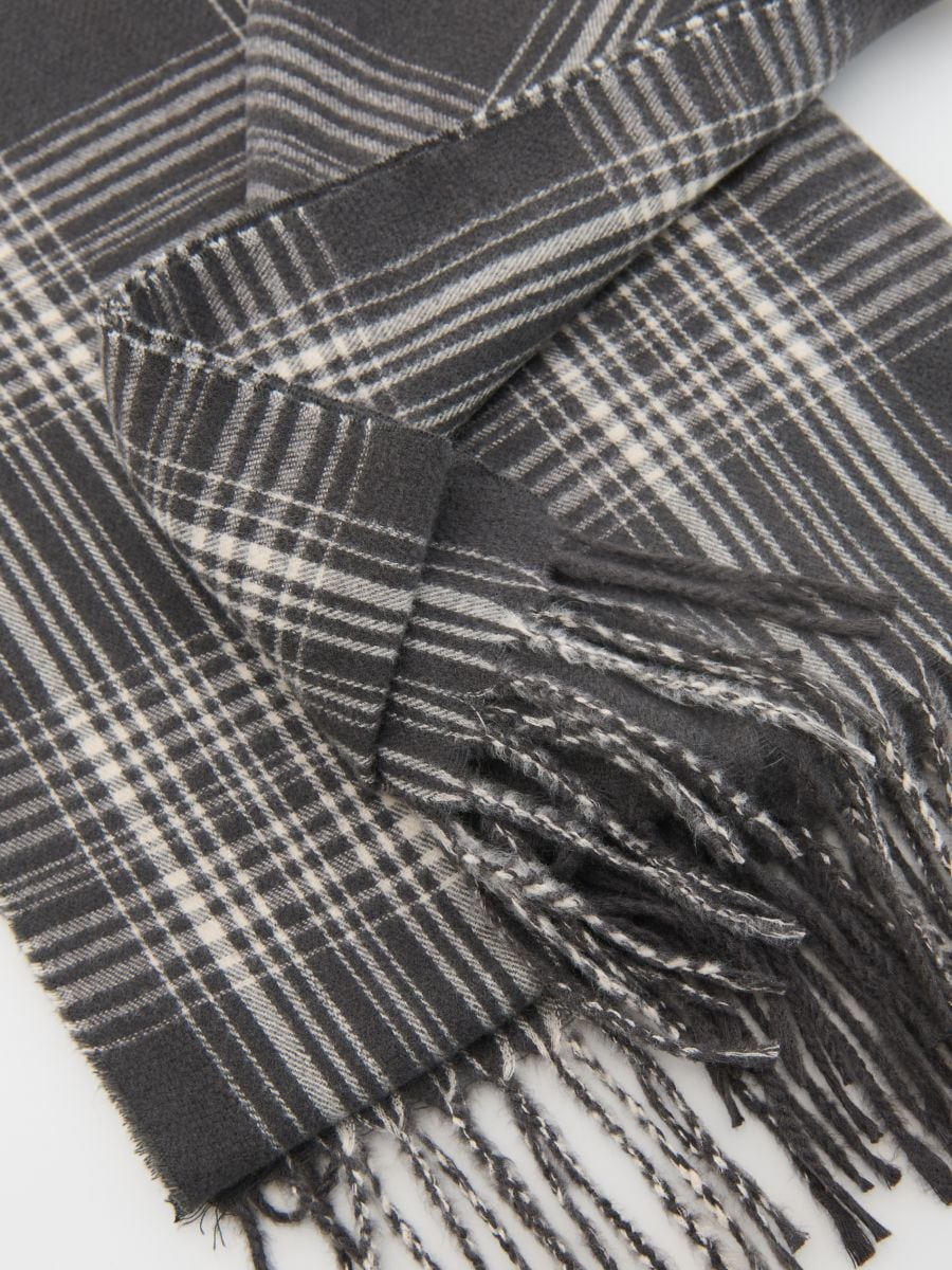 Check scarf - dark grey - RESERVED - 3
